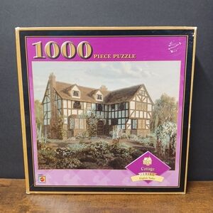 Vintage Mattel Cottage Series English Tudor 1000 Piece Jigsaw Puzzle NIB